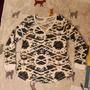 LuLaRoe Ruby Y-Neck Waffle Knit Top